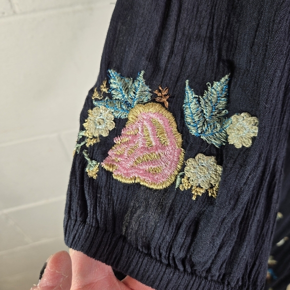 Free People The Enchanted Forest Embroidered Midi Dress New - Picture 14 of 15